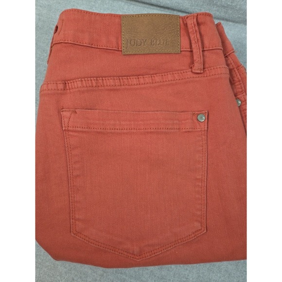 Judy Blue Denim - JUDY BLUE Jeans 18W Garment Dyed Rust Orange Flare Bootcut Stretch Comfort